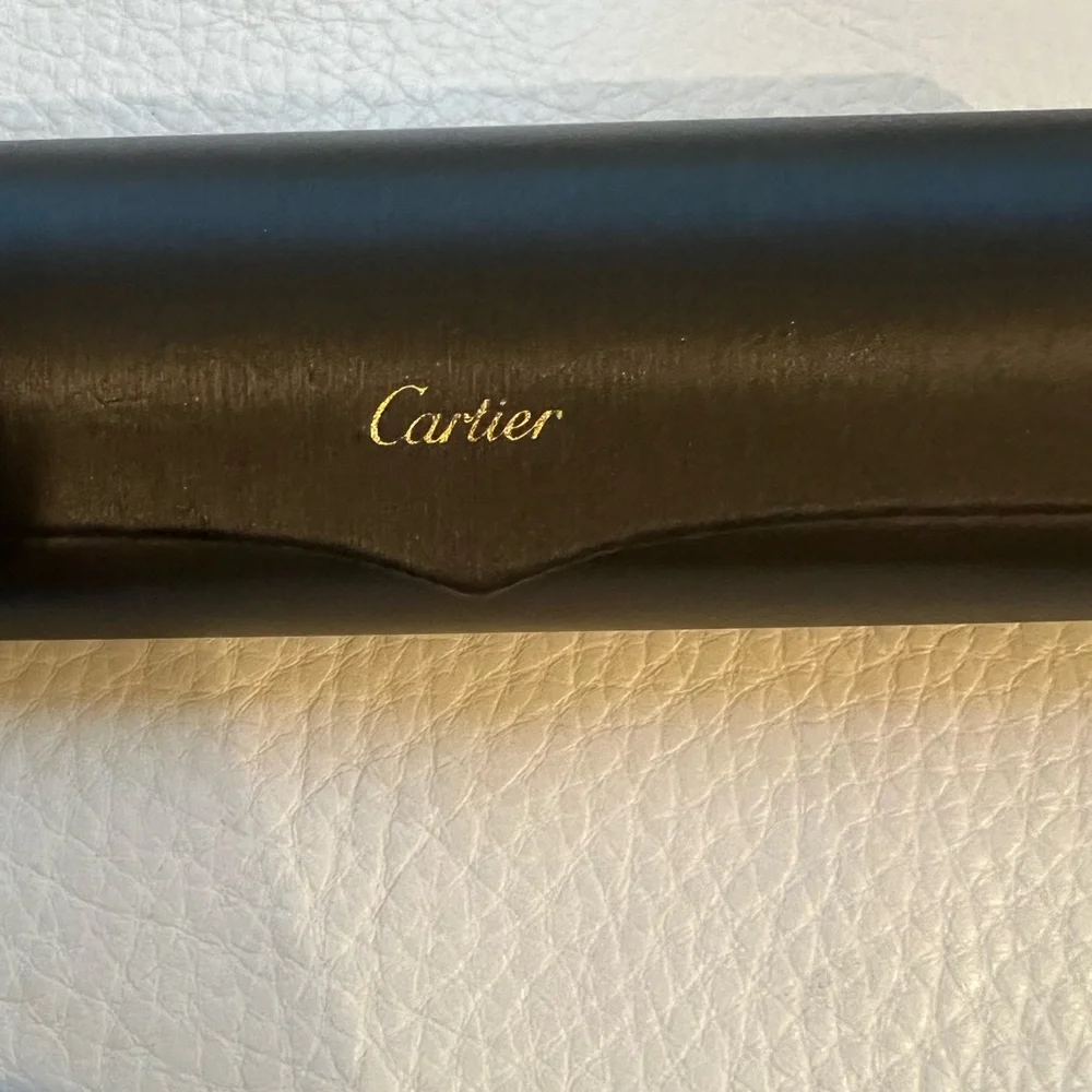 Cartier Black Sunglasses Classic Aviator Design - Picture 9 of 10